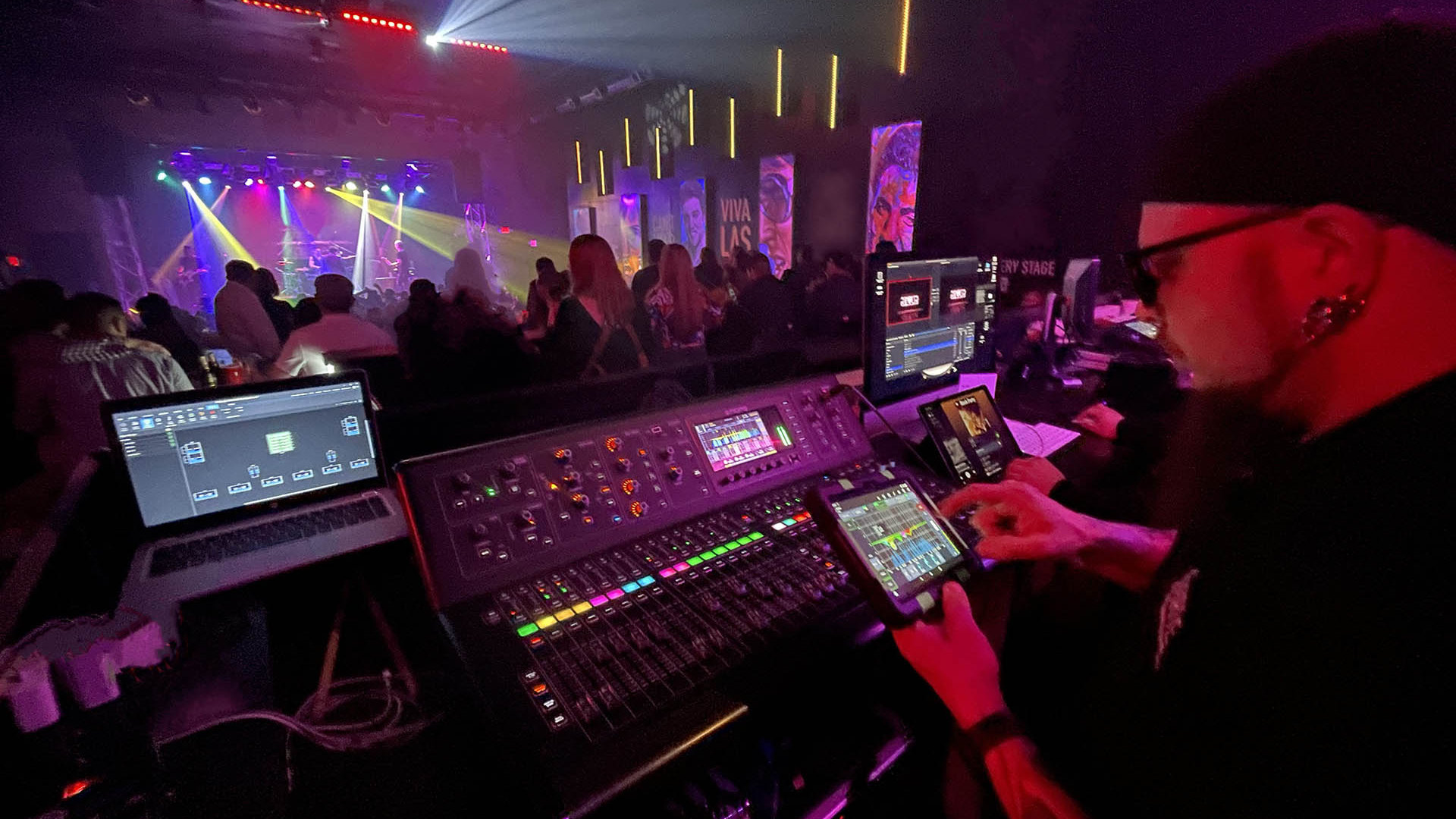 GigRite engineer mixing front-of-house at a live Atlanta show