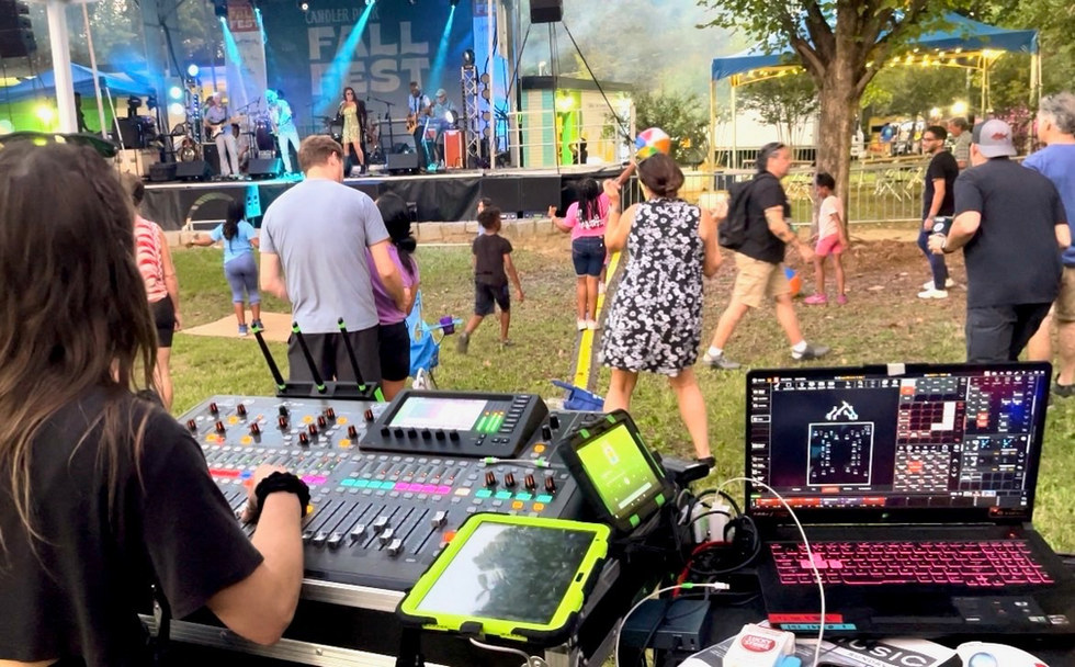 Live production stage setup