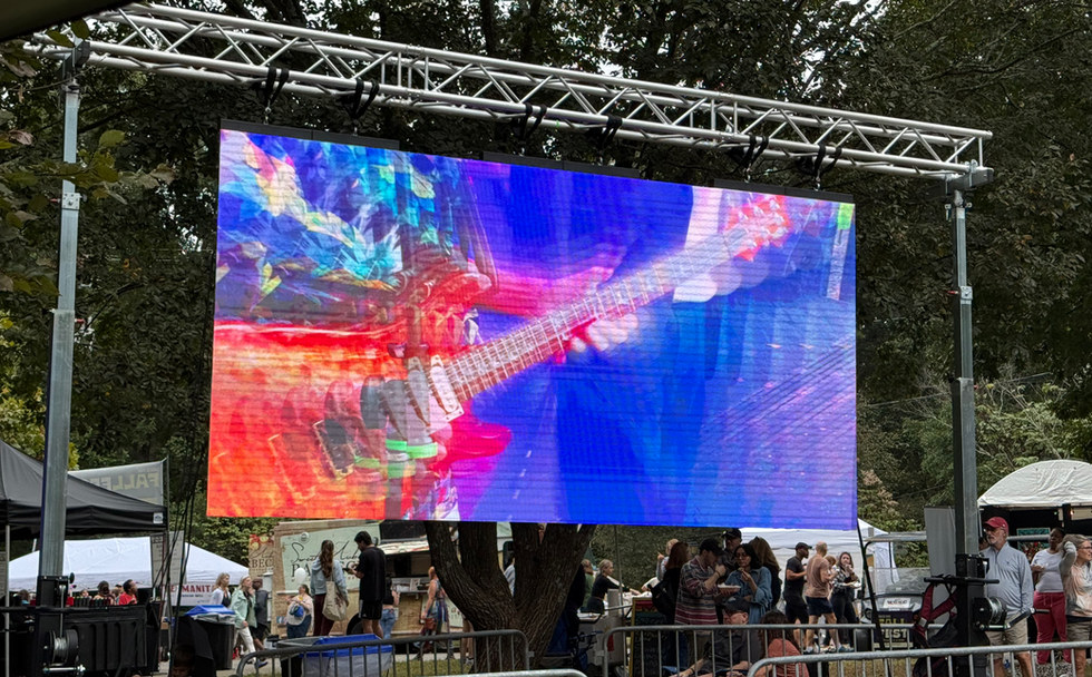 LED video wall at an event